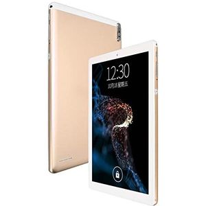HD Tablet, 100-240V 10,1 Inch IPS 5G WiFi Octa Core CPU Gouden Tablet voor Werk (EU-stekker)