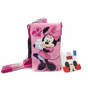 Disney Lanyard with ID Badge Holder Wallet Coin Purse Ticket Key Chain (Minnie Mouse PINK)