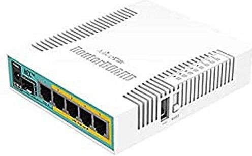 Mikrotik hEX PoE bedrade router Ethernet LAN wit - aangesloten router (10.100.1000 Mbit/s, IEEE 802.3at, wit, 16 MB, 128 MB, 800 MHz)