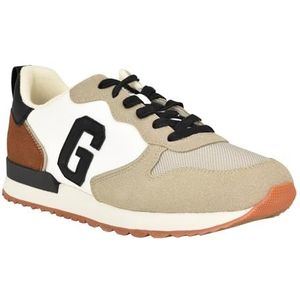 GUESS Heren Adax Sneaker, Taupe Multi 241, 41 EU