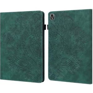 Tablet hoes Voor Lenovo Tab K10 10.3 inch TB-X6C6F / TB-X6C6X & M10 Plus 10.3 Inch TB-X606 / TB-X606F PEACOCK embossed patroon TPU + PU lederen tablet case Tablet hoes