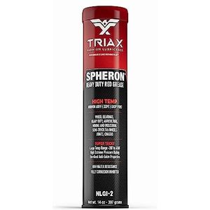 TRIAX Spheron HT-2 rood vet – lithium-complex, hoge temperatuur vet tot 204 °C – ultra hechtend, extreme druk – voor wiellagers, zadelkoppeling, personenauto's, vrachtwagens, bouw-, landbouw- en
