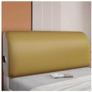 Hoofdbordhoes, zachte hoofdbordvulling, stofdichte beschermhoes, wasbaar, gewatteerde hoofdbordhoes, for slaapkamerdecoratie(Yellow,180cm)