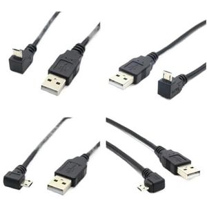 Up Down Links Rechts 90 Graden Schuine USB USB Male naar USB male Data connector Kabel 25 cm 50 cm 100 cm 5ft Fit Compatible Tablet (Color : Down Angled, Size : 100cm)