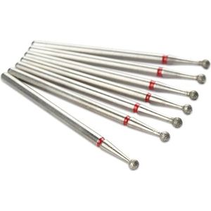 Nagelschuurkop, 7 stuks veelkleurige diamantnagelboortjes for manicure(Light Grey)