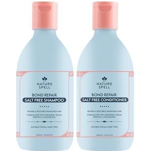 Nature Spell Bond Repair Shampoo & Conditionerset, versterkt beschadigd haar, kleurvriendelijke formule met veganistische keratine, 2 x 300 ml