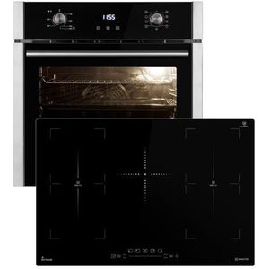 Fornuis: 60cm Inbouw oven EB8010ED + 77cm Inductie kookplaat IH87705FZ | Grill | Circulerende lucht | Hete lucht | Telescopische uittrekelementen | Automatische timer | SET8010IH77FZ