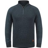 BLEND Trui 'Ganbolf'  donkerblauw / bruin / zilvergrijs