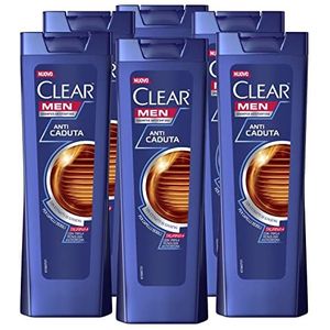 6 x Clear Men anti-haaruitval-shampoo met ginseng-extracten voor zwak haar, dagelijks gebruik, 6 flessen à 225 ml