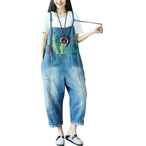 Youlee Dames Zomer Wijde pijpen broek Denim tuinbroek Jumpsuit Broek Style 30