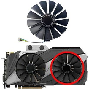 Voor ASUS voor GeForce GTX1080ti voor ROG voor POSEIDON voor Platnium Grafische kaart Vervangende ventilator T129215SU(Right fan)