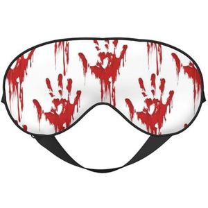 Bloedige Handafdrukken Print Functionaliteit Oogmasker Slaap Lichtgewicht Reizen Yoga Camping Buiten Ontspanning