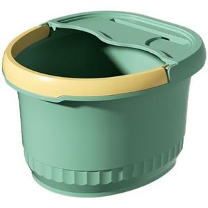 PA-DABAOO Draagbare Voetbad Emmer, Plastic Voetbadbad, Voetmassage -Emmer, Voet Ontspannende Kuip, Grote Voetbad Emmer Met Handvat, Geschikt Om Te Wassen En Te Weken,Green s