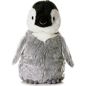 Aurora, 13232, Flopsies Penny Pinguïn, 30 cm, pluche dier, meerkleurig, grijs, zwart/wit
