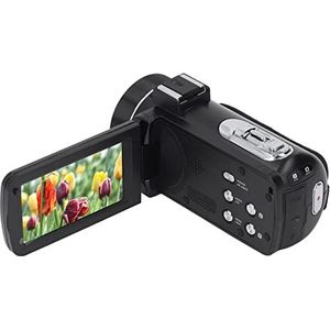 4K Ultra HD Digitale Camcorder met 18x ​​Digitale Zoom en WiFi, 3 Inch IPS Kleurenaanraakscherm, Pc-camera Video-opname Fotografiecamera Draagbare DV voor Microfilmopnamen,