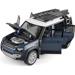 Diecast 1/18 For Range Land Rover Defender SUV Schaal Legering Automodellen Realistische Metalen Voertuigmodel Autoliefhebbers Verzamelaars(Blue)