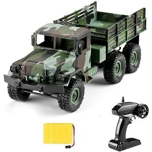 Camouflage kleur RC militaire vrachtwagen, off-road afstandsbediening auto 2,4 Ghz 4WD 1:16 schaal speelgoedvoertuig met LED-licht voor kinderen kinderen jongen cadeau