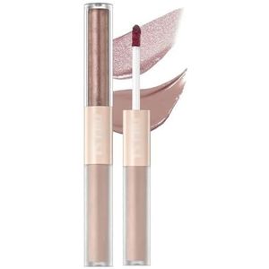 Dubbele kop glitter goud roze oogschaduwpotlood 2 in 1 parelachtige matte oogschaduwstick Shimmer contourschaduwpen oogmake-up (Size : 01)