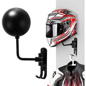 Olymajy Motoraccessoires, helmhouder, displayhouder voor helmen met haken, draaibare houder, wandmontage, fietshelm, displayhouder
