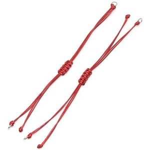 5 stuks veelkleurige vlecht verstelbaar touw string connector bedels handkettingen voor doe-het-zelf handgemaakte armband accessoires sieraden bevindingen-rood