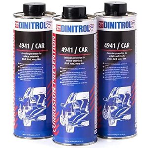 DINITROL® 4941 Black Underbody Chassis Self Healing Wax Beschermende Coating - 3 x 1 Liter Canisters (Schutz stijl schroefdop)