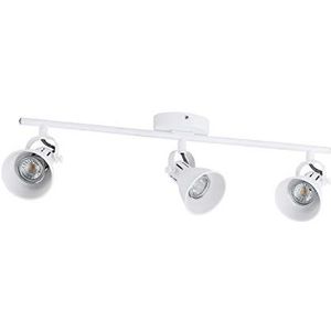 EGLO Seras 1 Plafondlamp, 3-lichts, industrieel, modern, klassiek, stalen plafondspot in wit, woonkamer- of keukenlamp in wit, spots met GU10-fitting