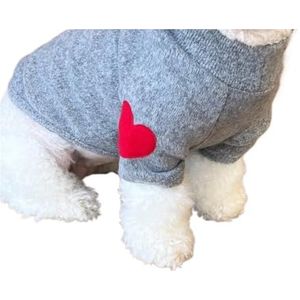 Pluche liefdesweater huisdierkleding puppy kat hond kat kleine hond teddybeer yorkshire verdikte warme kleding (Color : Grey, Size : S)