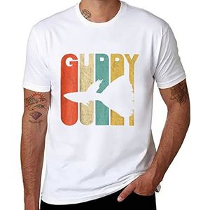 Vintage Retro Guppy heren grafische korte mouw T-shirt ronde hals zomer casual T-shirt 6XL