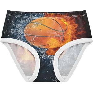 YOUJUNER Meisjesondergoed Basketbal Ontwerp Peuter Onderbroek Katoenen Broek Kleine Meisjes Slips Comfort Kids Onderbroek, Meerkleurig, 2 jaar