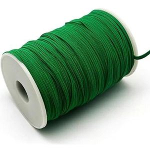 100 yards 3,0 mm kleur elastische band nylon siliconen elastische rubberen band thuis DIY kant decoratieve naairiem kledingaccessoires-groen 3,0 mm 100y