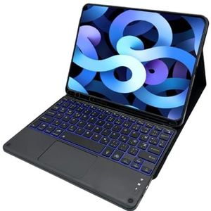 EmpireX Hoes met toetsenbord voor iPad Pro 11 en Air 5, 2022 Keyboard, 7-kleurige RGB-verlichting, QWERTZ-lay-out (Duits), magnetisch, zwart