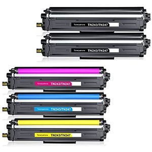 Tinnee TN-243CMYK TN-247 Toner compatibel voor Brother TN243 TN247 Toner voor MFC-L3750CDW DCP-L3550CDW MFC-L3770CDW HL-L3210CW HL-L3230CDW MFC-L3730CDN DCP-L3510CDW HL-L3230CDW MFC-L3710CW
