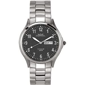 Capital Quartz horloge voor heren, titanium, trendy, AX485-02