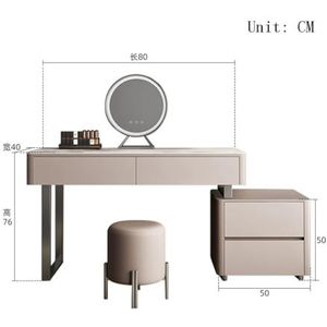 KCUZO Italiaanse Kaptafel, Opbergkast, Geïntegreerde Slaapkamer, Moderne Uitschuifbare Make-uptafel(Small)