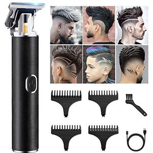 Tondeuse Professionele detailer Tondeuse Elektrische haartrimmer voor heren, draadloze precisietrimmer Contoursnijder Eenvoudig trimapparaat met USB Snel opladen, T-bladetrimmer voor heren
