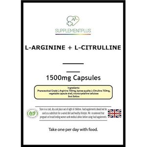 L-ARGININE & L-CITRULLINE 1500mg (90 Capsules)- Supplementplus