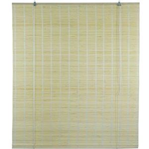 Houten rolluiken/Verticale verduisteringsgordijnen/Bamboe jaloezieën met zijtrek voor ramen en deuren (60 x 175 cm, natuurlijk)