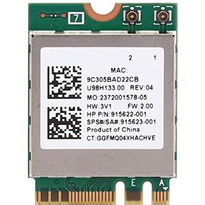 ASHATA Wlan Card Wifi Card, Network Card RTL8822BE Dual Band 2.4G/5G M.2 Interface Ondersteuning voor Bluetooth 4.2, Ondersteuning voor 7, voor 8 en voor 10 systeem