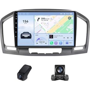 Carplay autoradio 2 Din geldt voor Buick Regal Opel Insignia 1 2009-2013 met Android Auto Bluetooth 9 inch touchscreen autoradio met GPS stuurwielbediening + achteruitrijcamera(X2)