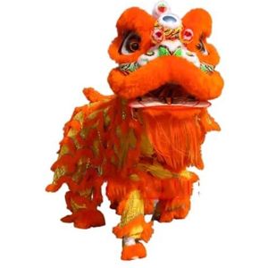 Wol Leeuwendans Chinese Leeuwendans Kostuum Leeuw Traditionele Mascotte Aluminium Leeuwendans Hoofd Draagbare Leeuwendans Draak