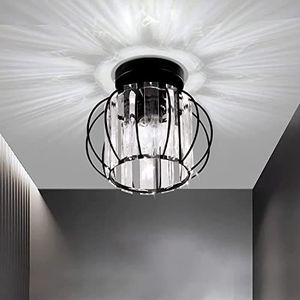 NW Industriële Mini Semi Inbouw Plafondlamp, Moderne LED Kristallen Kroonluchters Plafondarmaturen, Kristallen Plafondlamp Binnenverlichting voor Slaapkamer Badkamer Hal Woonkamer Keuken