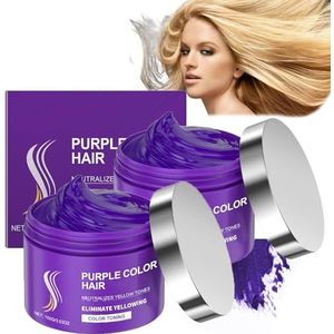 Purple Hair - Keratine Haar Behandeling, Diepe Conditioner En Toner, Hydraterende Keratine Behandeling, Voor Beschadigd En Droog Haar (2 Flessen)