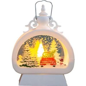 Christmas Night Light, Lighted Snow Globe Lantern Christmas Lamp With Handle | Exquisite Christmas Scene Lamp With Snowflake Pattern For Living Room