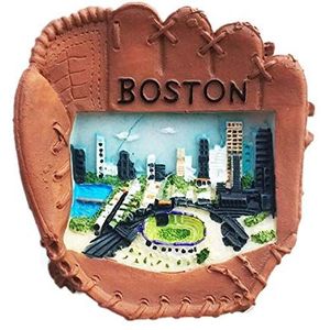 3D Baseball handschoen stijl Boston USA Souvenir Koelkast Magneet, Huis & Keuken Decoratie magnetische sticker Boston Amerika koelkast magneet toeristische souvenir gift