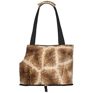 Giraf patroon, huisdier carrier handtassen, schoudertas, opvouwbare draagtas voor huisdier