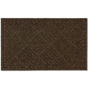 Voetmat binnen en buiten 45x75 cm - antislip deurmat deurmat duurzaam - entreemat met borstelfunctie - deurmat bruin