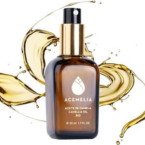 Camelia Bio Olie 100% Natuurlijk - 50ml - Hydraterend en Voedend voor Gezicht, Haar en Lichaam - Antioxiderende en Verjongende Eigenschappen - Direct Absorberende Droge Olie - Koud Geperst in Galicië