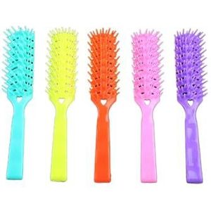 JDIEOQA 5 stuks sneldrogende professionele ontwarrende gebogen haarborstels voor vrouwen en mannen