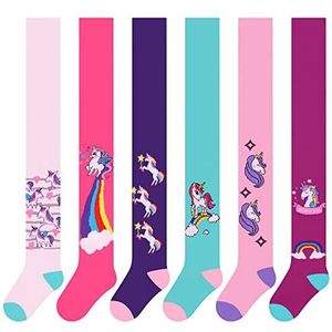 L&K-II 6 stuks kindermeisjes panty gebreide panty verschillende patronen en kleuren in set 2714, 6-2730, 86/92 cm