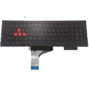 Belgisch Duits VK Italiaans RGB-verlicht toetsenbord voor HP Omen 17-AN 17t-an TPN-Q195 17T-AN000 17-AN001CA AN008 Kleurrijke achtergrondverlichting(Belgian Red Light)